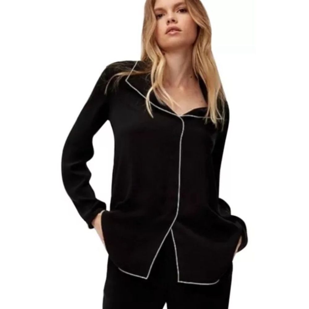 ARITZIA Babaton Rena Black Blouse